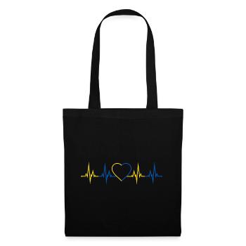 Heartbeat Ukraine - Tote Bag - black - Front