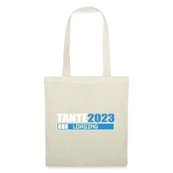 Tante 2023 loading Schwangerschaft Geschenk lovely - Stoffbeutel - Natur - Vorne