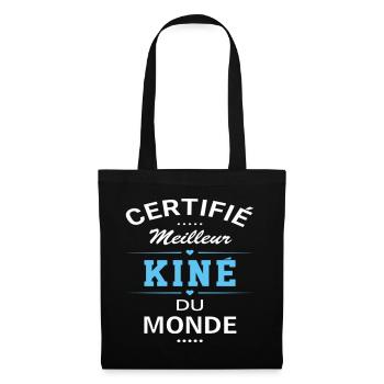 Kiné meilleur kiné cadeau kinésithérapeute - Sac en tissu - noir - Devant