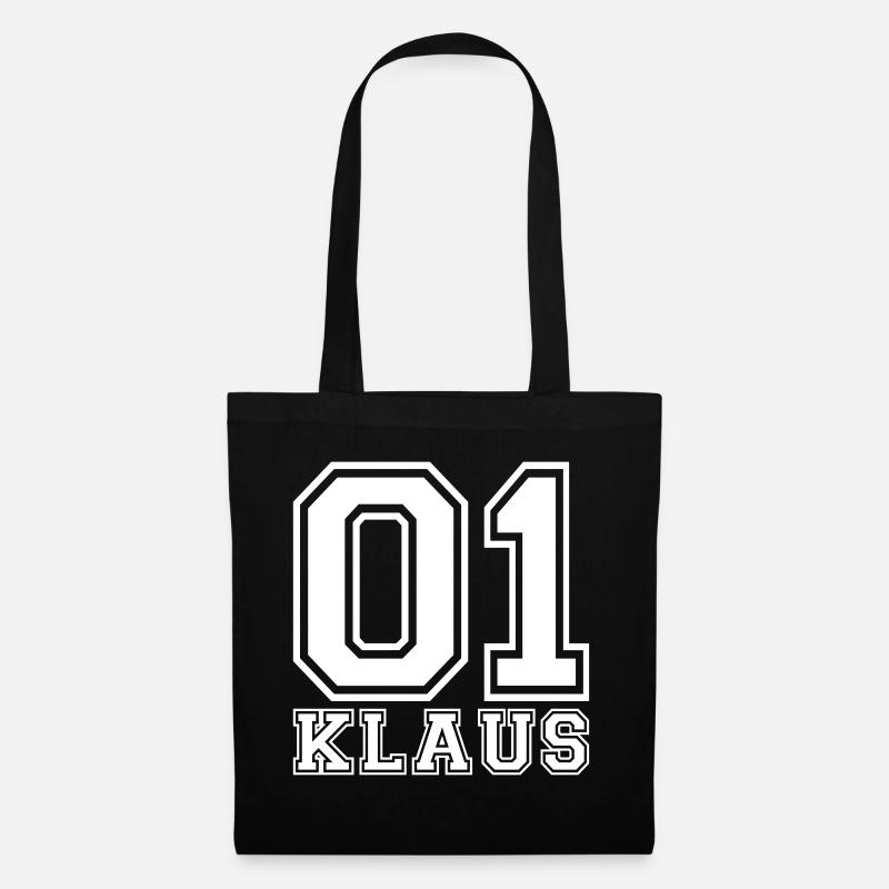 Klaus - Name - Stoffbeutel - Schwarz