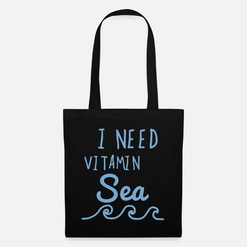 I Need Vitamin Sea - Stoffbeutel - Schwarz