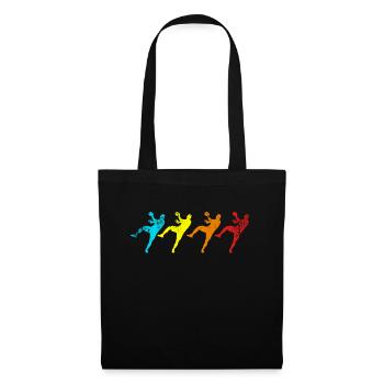 Handball Handball rétro-cadeau équipe équipe - Sac en tissu - noir - Devant