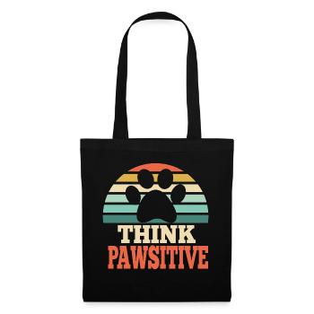 Think Pawsitive Pet Lover Gift - Tote Bag - black - Front
