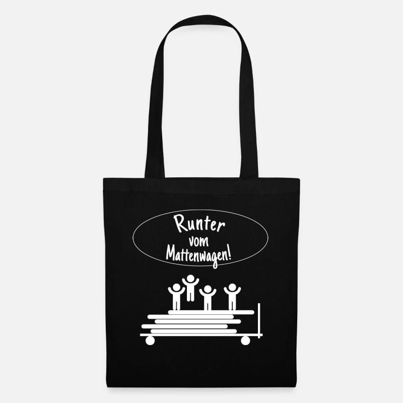 Runter vom Mattenwagen Sportlehrer Geschenk Spruch - Stoffbeutel - Schwarz