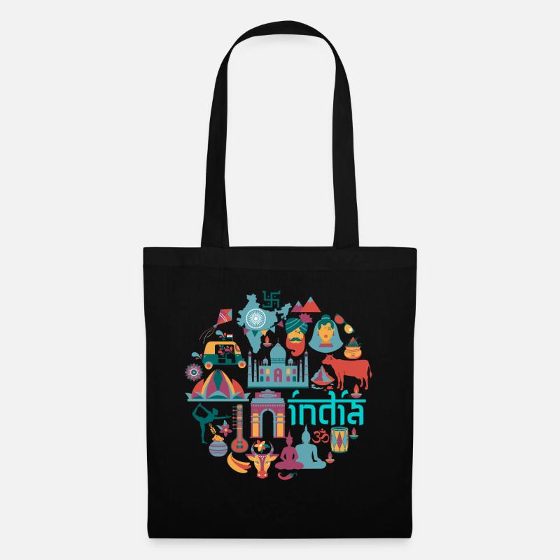 Inde - Sac en tissu - noir