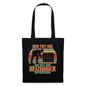 Il ne fait rien, il veut juste réparer le chauffage - Sac en tissu - noir - Devant