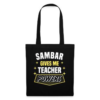 Sambar me donne des pouvoirs de professeur drôle - Sac en tissu - noir - Devant