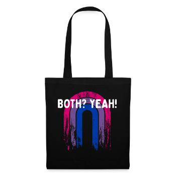 Les deux oui Bisexuel LGBTQ Bi Pride Asexual Dictons - Sac en tissu - noir - Devant