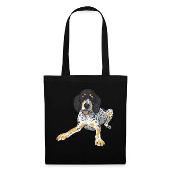 Bluetick Coonhound cadeau drôle de dicton - Sac en tissu - noir - Devant