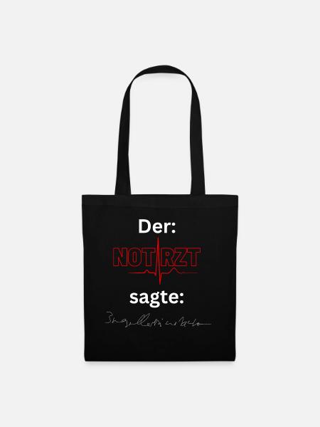 Notarztsagte ****** - Stoffbeutel - Schwarz