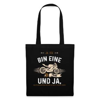 Ja, Ich Bin Eine Frau Und Ja, Da... - Stoffbeutel - Schwarz - Vorne