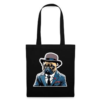 French Bulldog T Shirt Dog funny dog design Dogs - Tote Bag - black - Front