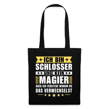 Ich bin Schlosser und kein Magier - Stoffbeutel - Schwarz - Vorne
