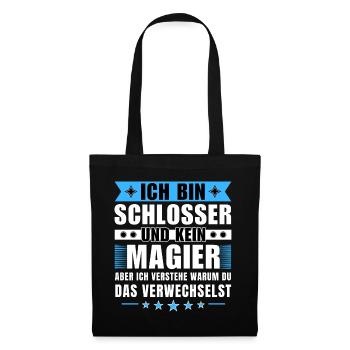 Ich bin Schlosser und kein Magier - Stoffbeutel - Schwarz - Vorne