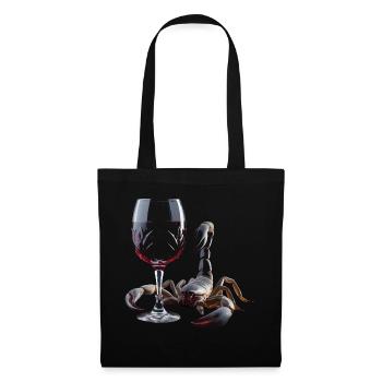 Skorpion Wein - Stoffbeutel - Schwarz - Vorne