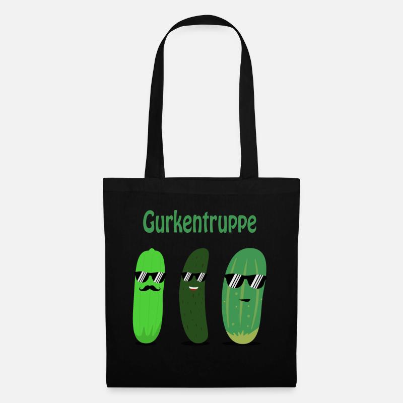 Gurken - Gurke - Gurkentruppe - Stoffbeutel - Schwarz