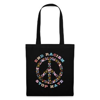 End Racism Stop Hate - Tote Bag - black - Front