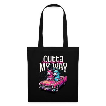 Llama Outta my way - road rage - Tote Bag - black - Front