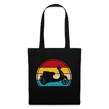Scooter Retro scooter ride scooter moped - Tote Bag - black - Front