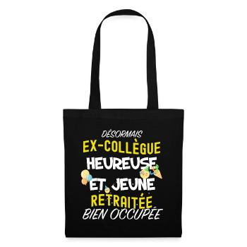 Ex Collègue Cadeau Départ Pour Retraite Femme - Sac en tissu - noir - Devant