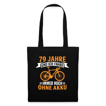 79. Geburtstag radfahrer fahrrad 79 jahre rennrad - Stoffbeutel - Schwarz - Vorne