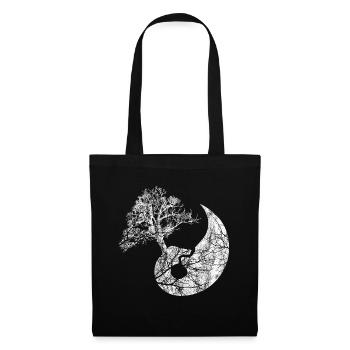 Cadeau de chemise d'arbre bonsaï de jardinier de bonsaï - Sac en tissu - noir - Devant