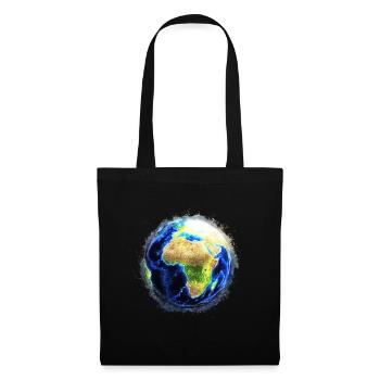 World Globe brightly glowing - Tote Bag - black - Front