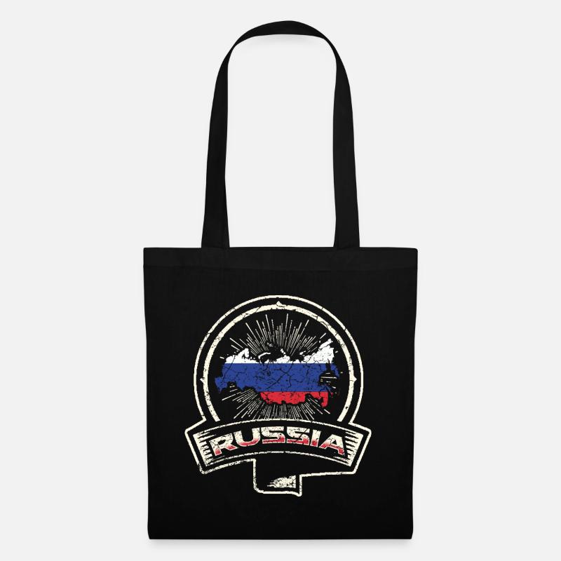 Russland - Stoffbeutel - Schwarz