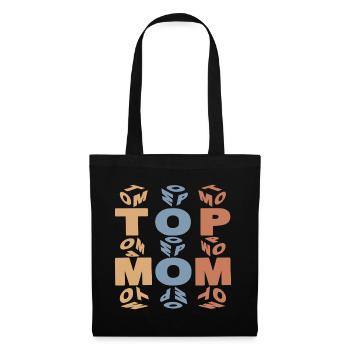TOP MAMA colorful - Stoffbeutel - Schwarz - Vorne