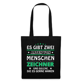 Cadeau de dessinateur - Deux types de... Concevoir - Sac en tissu - noir - Devant