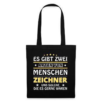 Cadeau de dessinateur - Deux types de... Concevoir - Sac en tissu - noir - Devant
