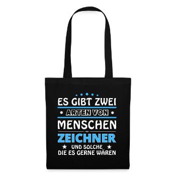 Draughtsman Gift - Two Types of... Design - Tote Bag - black - Front