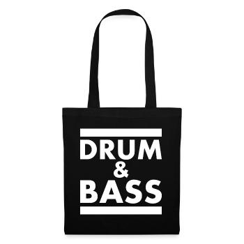 Drum and bass - Sac en tissu - noir - Devant