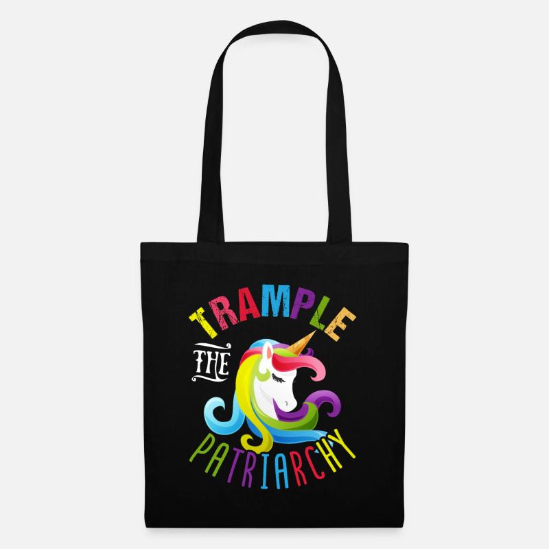 Trample The Patriarchy Unicorn Power - Stoffbeutel - Schwarz
