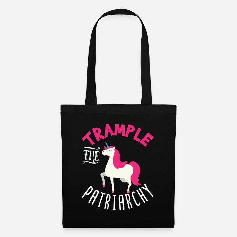 Trample The Patriarchy Unicorn Power - Stoffbeutel - Schwarz