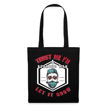 Trust Me I'm A Bearded Man - Stoffbeutel - Schwarz - Vorne