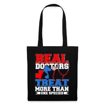 Real Doctors Veterinarian Vet Surgeon Profession - Tote Bag - black - Front