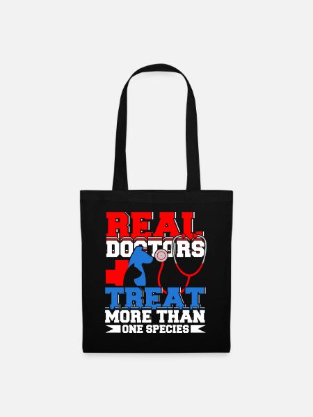 Real Doctors Veterinarian Vet Surgeon Profession - Stoffbeutel - Schwarz