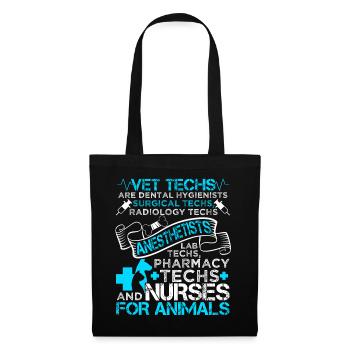 Vet Tech Veterinary Technician Job Title - Stoffbeutel - Schwarz - Vorne