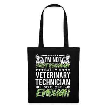 Vet Tech Veterinary Technician Job Title - Stoffbeutel - Schwarz - Vorne