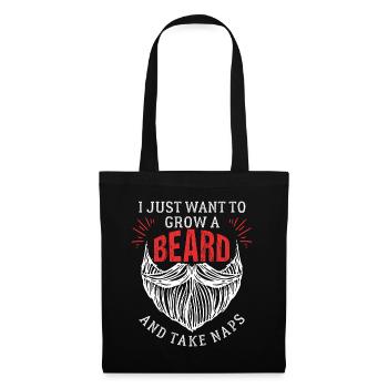 I Just Want To Grow A Beard Funny Gift - Sac en tissu - noir - Devant