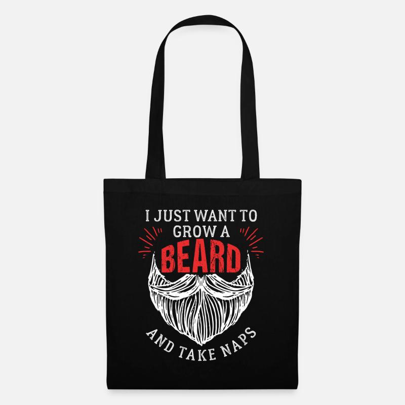 I Just Want To Grow A Beard Funny Gift - Stoffbeutel - Schwarz
