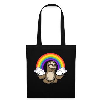 Sloth Zen Yoga Meditation Funny Animal - Tote Bag - black - Front