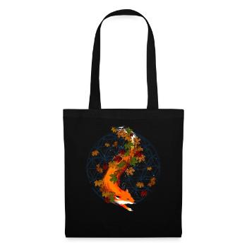 Watercolor Fox Animal Flower Of Life - Tote Bag - black - Front