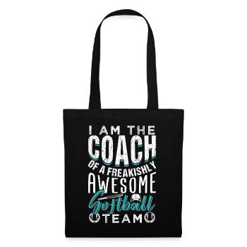 Softball Coach Sports Gift - Tote Bag - black - Front