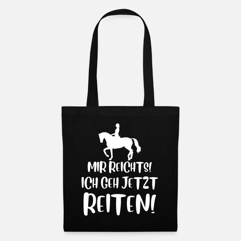 Pferd Pferde Reiter Reiten | Design - Stoffbeutel - Schwarz