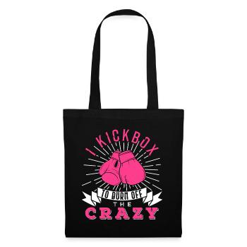 Je Kickbox pour brûler le cadeau fan fou de Kickboxer - Sac en tissu - noir - Devant