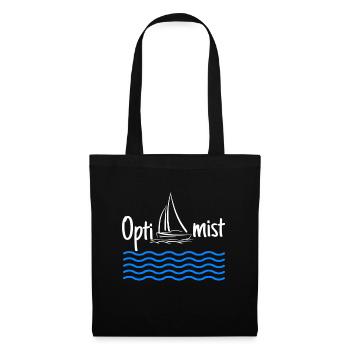 Voile | Marin cadeau | Cadeau voile drôle - Sac en tissu - noir - Devant