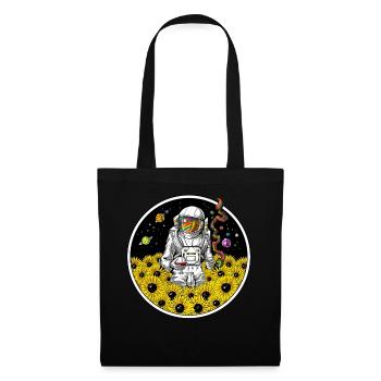 Astronaut Psychedelic Sunflower - Tote Bag - black - Front