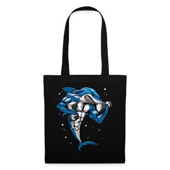 Requin Fitness Haltérophilie - Sac en tissu - noir - Devant